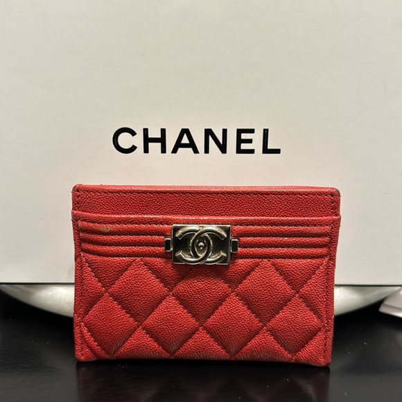 Chanel Boy card Holder🔥🔥 - Picture 1 of 13